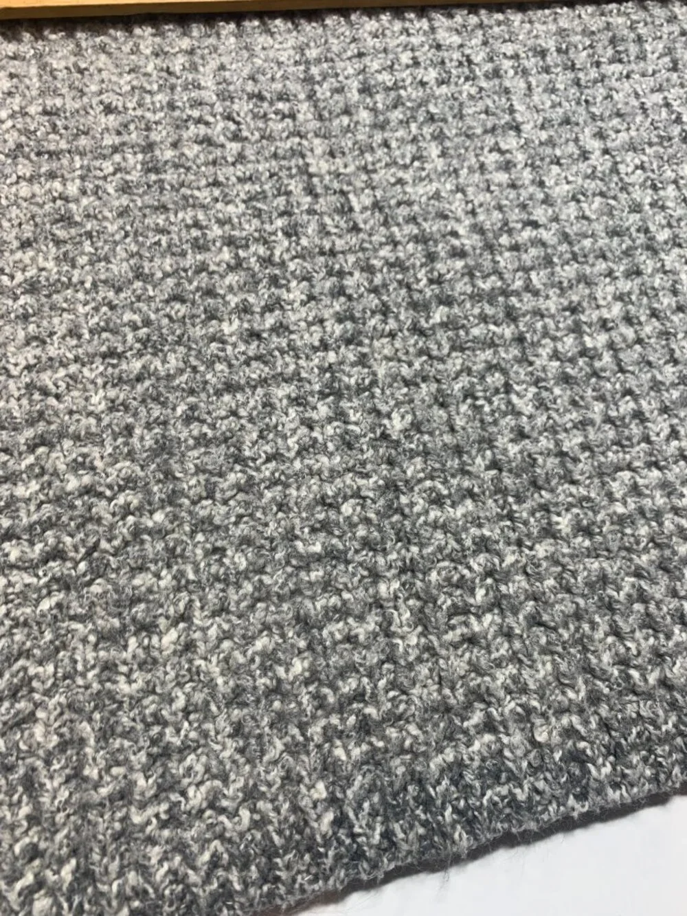 Denver Hayes Cozy Knit Mock Neck Sweater Grey Textured Pullover Size L - Picture 5 of 10